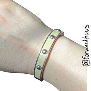 Bundle Sale 3 for $15 | Tan Vegan Leather & Silver Tone Magnetic Bracelet